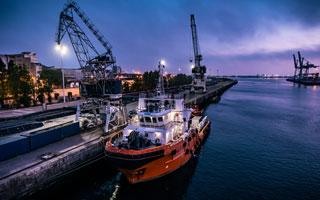 cargo ship on dock