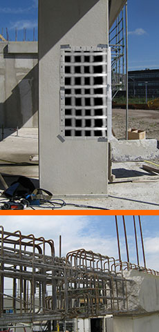 Wapening in betonconstructie