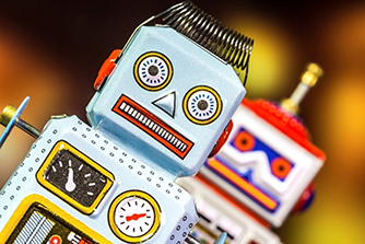 Robot with vibrant colours